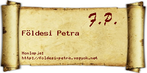Földesi Petra névjegykártya